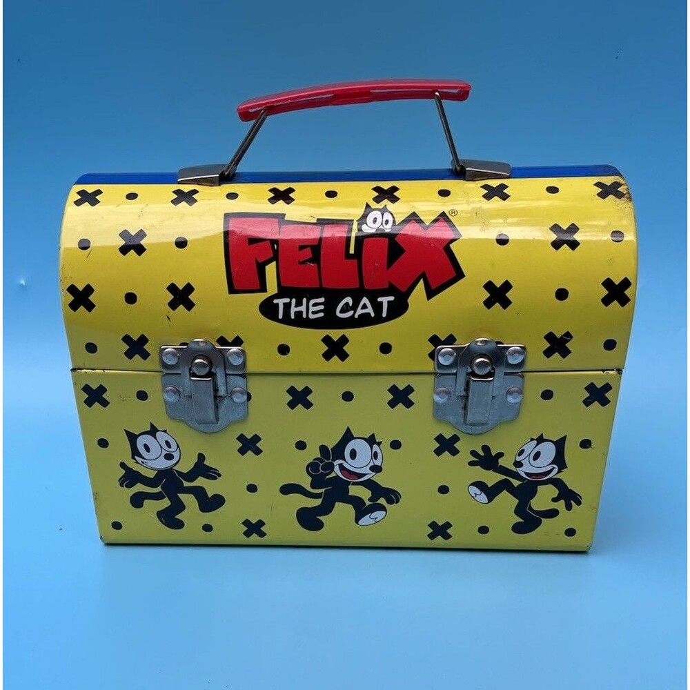 Vintage 1999 Felix The Cat Dome Metal Lunch Box Series #1 Limited Retro